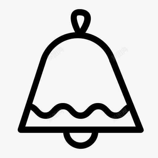 装饰品铃铛圣诞树图标svg_新图网 https://ixintu.com 圣诞树 圣诞节 装饰品 铃铛