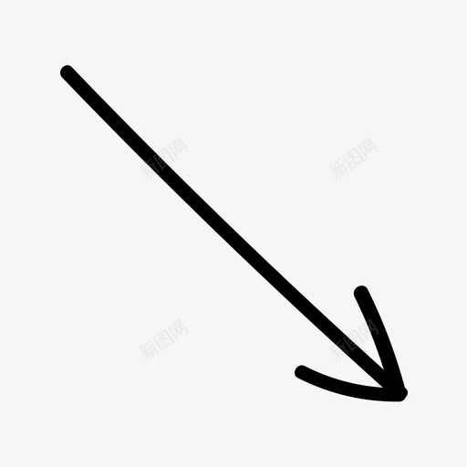 手绘方向箭头2图标svg_新图网 https://ixintu.com 手绘方向箭头2
