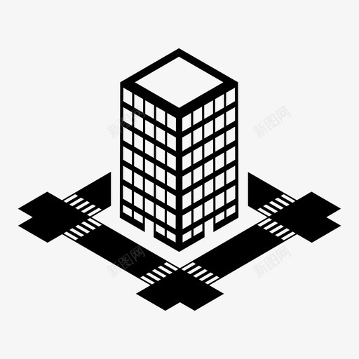 建筑城市纽约图标svg_新图网 https://ixintu.com 城市 建筑 纽约 街道