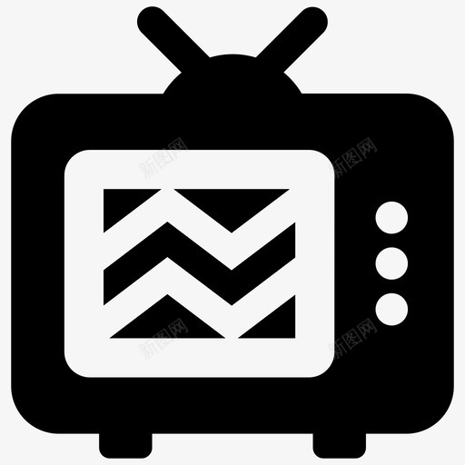 电视屏幕信号图标svg_新图网 https://ixintu.com 信号 屏幕 电视 电视机 电视节目