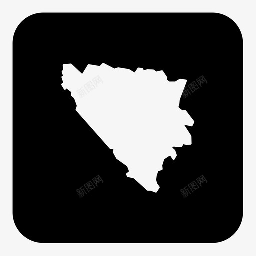波黑波斯尼亚国家图标svg_新图网 https://ixintu.com 世界地图方块 国家 地图 波斯尼亚 波黑