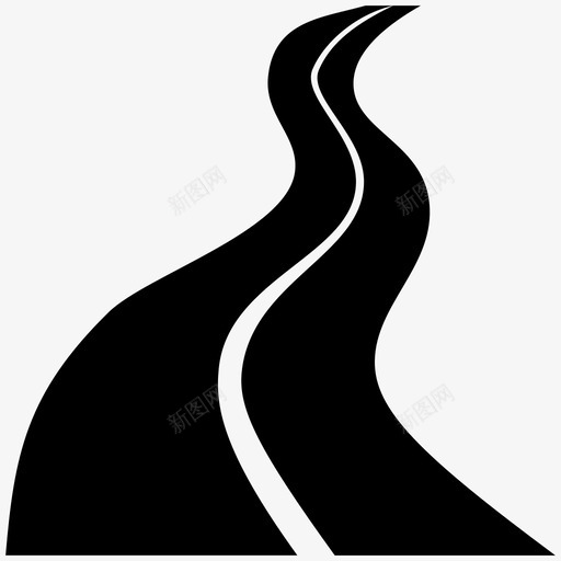 曲折的道路方向未来图标svg_新图网 https://ixintu.com 战略 方向 曲折的道路 未来 道路