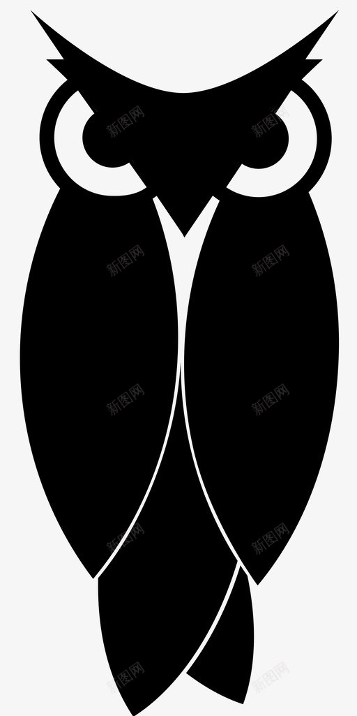 猫头鹰愤怒小鸟图标svg_新图网 https://ixintu.com 夜晚 小鸟 愤怒 时髦 猫头鹰
