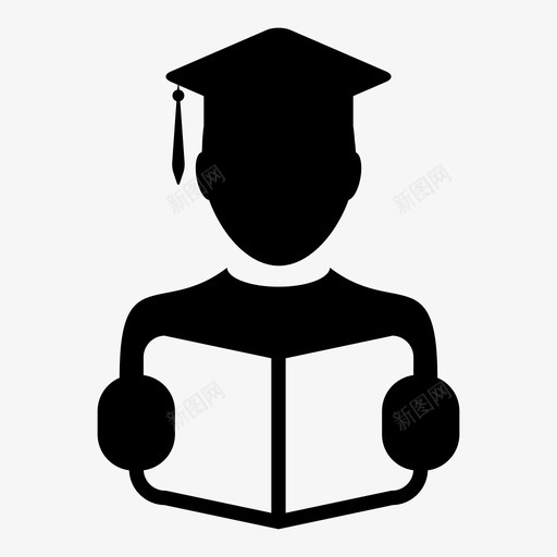 学生书籍毕业图标svg_新图网 https://ixintu.com 书籍 人 学习 学术字形图标 学生 教育 毕业 阅读