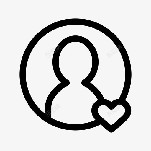 用户爱心喜欢用户图标svg_新图网 https://ixintu.com 喜欢用户 心 标记人 爱用户 用户爱 用户轮廓图标集