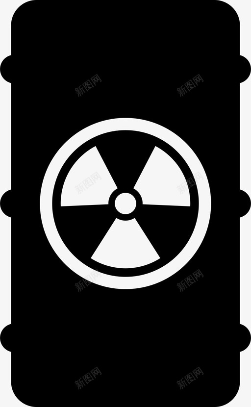 放射性罐桶化学品图标svg_新图网 https://ixintu.com 化学品 废物 放射性罐 有毒 桶 污染