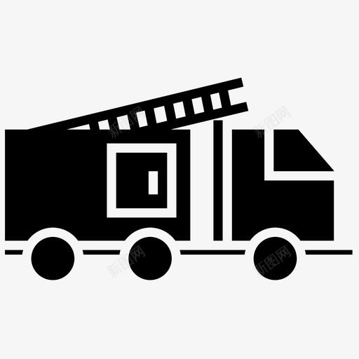 消防车消防员救援图标svg_新图网 https://ixintu.com 云梯车 救援 消防员 消防车