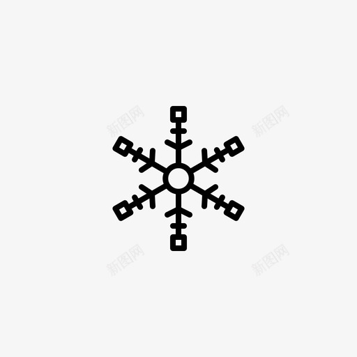 雪花饰品水晶冬天图标svg_新图网 https://ixintu.com 冬天 圣诞图标 水晶 雪花饰品