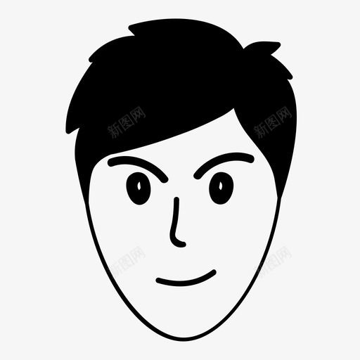 自信聪明有面子图标svg_新图网 https://ixintu.com 有面子 男人 聪明 自信