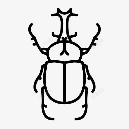 犀牛甲虫动物虫子图标svg_新图网 https://ixintu.com 动物 昆虫 犀牛甲虫 生物 虫子