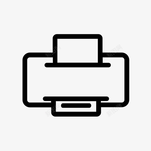 打印机硬件办公室图标svg_新图网 https://ixintu.com 办公室 打印机 硬件 绘图仪 通用电线图标包