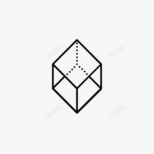立方体建筑等轴测图标svg_新图网 https://ixintu.com 平面 建筑 立方体 等轴测 透明 透视