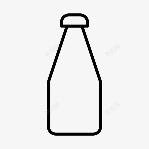 瓶子饮料容器图标svg_新图网 https://ixintu.com 容器 牛奶 瓶子 简单 饮料