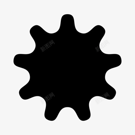 星形9个尖形几何形图标svg_新图网 https://ixintu.com 9个尖形 几何形 实心圆形星 星形