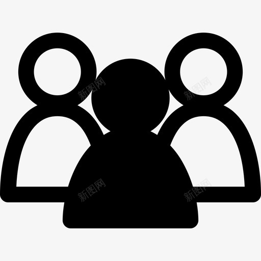 组标识人图标svg_新图网 https://ixintu.com 人 标识 用户帐户 用户界面 组