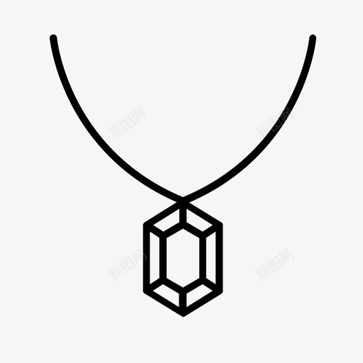 项链古董珠宝图标svg_新图网 https://ixintu.com 古董 古董项链 珠宝 项链