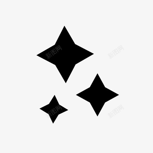 星星闪光夜晚图标svg_新图网 https://ixintu.com 夜晚 大自然 天空 星星 火花 闪光