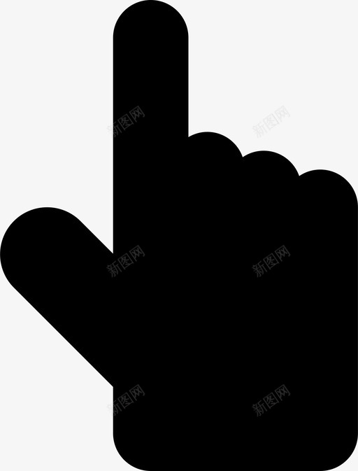 手指按按钮点击图标svg_新图网 https://ixintu.com 手 手指按 按钮 点 点击 界面 触摸