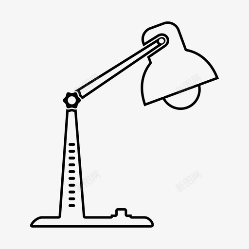 台灯灯工作图标svg_新图网 https://ixintu.com 台灯 工作 教育 灯