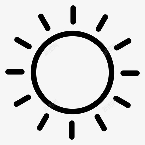 太阳气候预报图标svg_新图网 https://ixintu.com 冬天 天气 天气图标 太阳 气候 预报