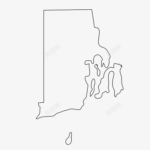 罗德岛地图州图标svg_新图网 https://ixintu.com 地图 州 罗德岛 美利坚合众国 美国