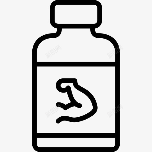 蛋白质健身肌肉图标svg_新图网 https://ixintu.com 健身 力量 美味的健身 肌肉 蛋白质 训练