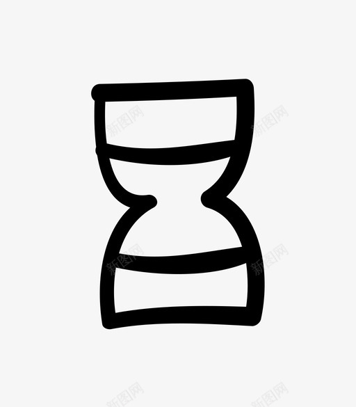 装载手绘沙漏图标svg_新图网 https://ixintu.com 手绘 每天上网 沙漏 等待 装载
