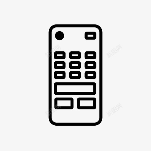 遥控器按钮技术图标svg_新图网 https://ixintu.com 媒体技术 技术 按钮 无线 电视 遥控器