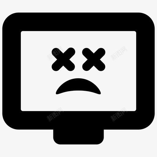 电视错误死机旧电视图标svg_新图网 https://ixintu.com 旧电视 死机 电视第三卷 电视错误
