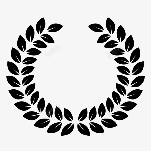 桂冠圆胜利图标svg_新图网 https://ixintu.com 圆 桂冠 胜利