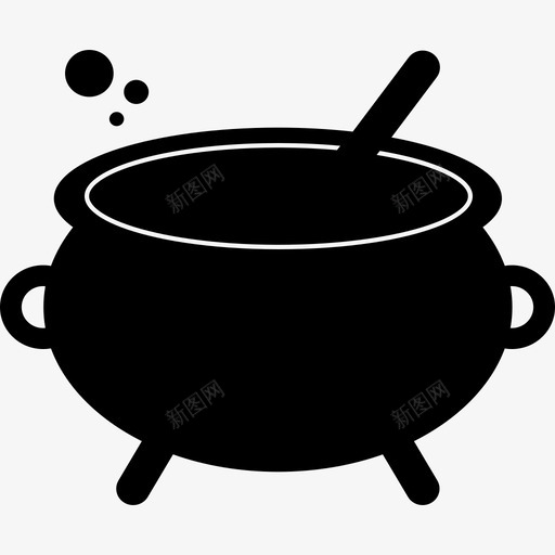 大锅万圣节幽灵图标svg_新图网 https://ixintu.com 万圣节 十月 大锅 季节性 幽灵