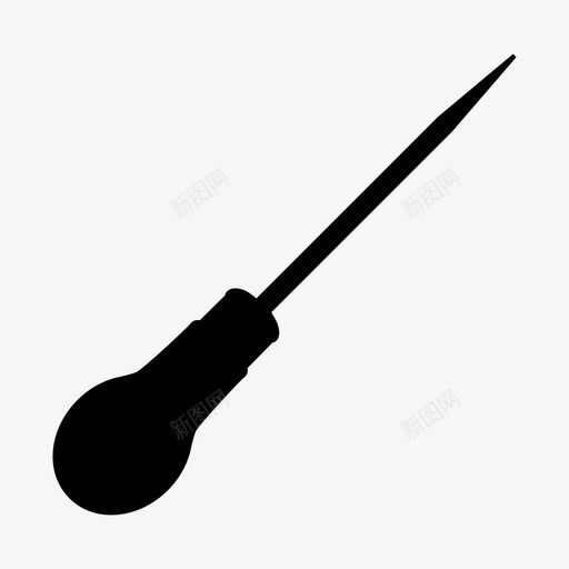 锥子装订diy图标svg_新图网 https://ixintu.com diy 手工工具 装订 锥子