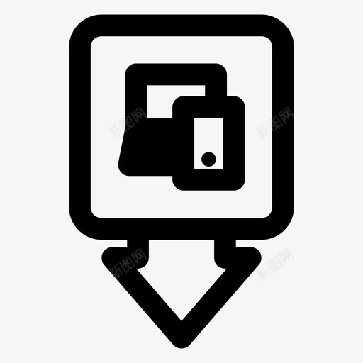 电子商店购买方向图标svg_新图网 https://ixintu.com 位置 地点 方向 电子商店 购买 购物