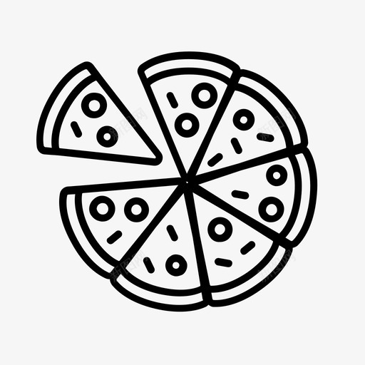 披萨食物外卖图标svg_新图网 https://ixintu.com 夏威夷披萨 外卖 披萨 食物