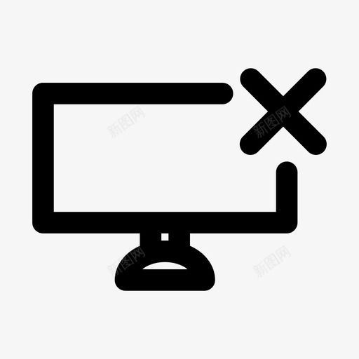 移除监视器交叉擦伤图标svg_新图网 https://ixintu.com 交叉 擦伤 无线 监视器粗体 移除监视器