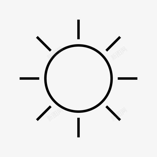 亮度ios太阳图标svg_新图网 https://ixintu.com ios ios系列 亮度 太阳