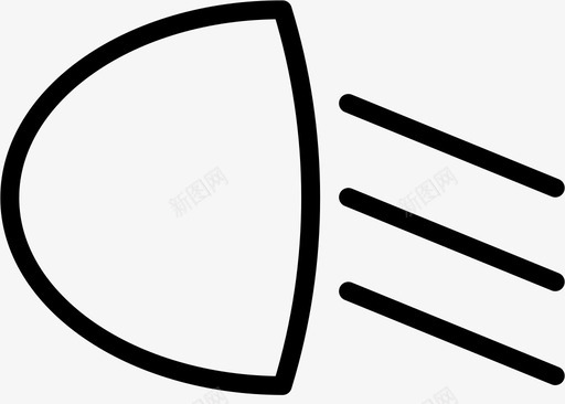 近光灯汽车低图标svg_新图网 https://ixintu.com smashicons汽车零件轮廓 低 汽车 车辆 近光灯 零件
