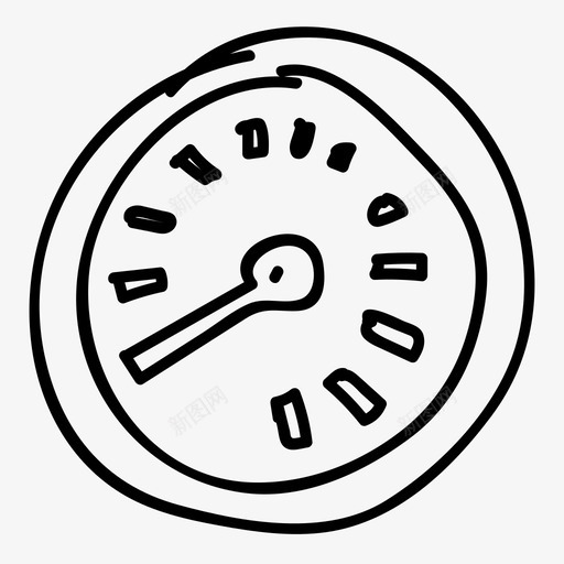 刻度盘仪表里程表图标svg_新图网 https://ixintu.com 仪表 刻度盘 手绘网络图标 速度 里程表