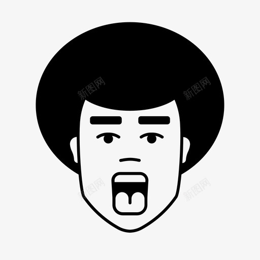 喊叫非洲佬表情图标svg_新图网 https://ixintu.com 侧面 喊叫 尖叫 脸 表情 非洲佬 鬼脸