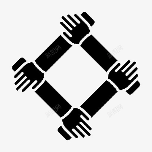 团队合作友谊图标svg_新图网 https://ixintu.com 友谊 团队合作