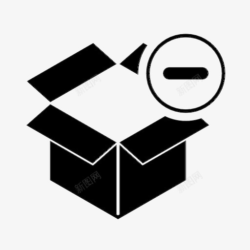 从订单中删除方框购买图标svg_新图网 https://ixintu.com 从订单中删除 商店 方框 购买 购物