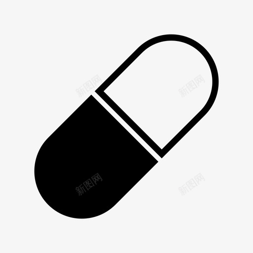 胶囊药物药房图标svg_新图网 https://ixintu.com 片剂 胶囊 药丸 药房 药物