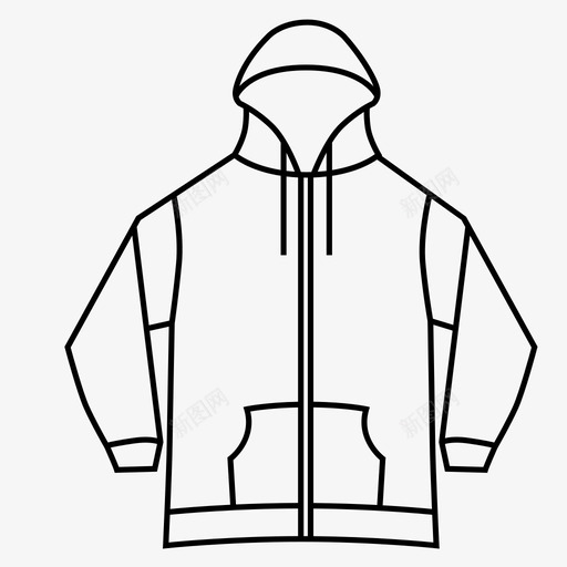 拉链连帽衫服装男装图标svg_新图网 https://ixintu.com 拉链 拉链连帽衫 服装 男式街头时尚 男装 街头服装