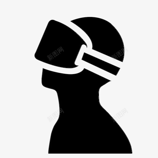 视觉真实玻璃护目镜图标svg_新图网 https://ixintu.com 护目镜 玻璃 虚拟现实 视觉真实