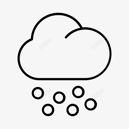 下雪预报冰冻图标svg_新图网 https://ixintu.com 下雪 冬天 冰冻 天气预报 预报