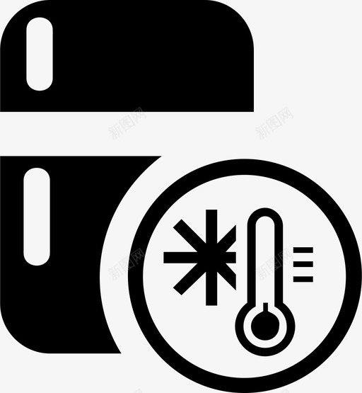 冰箱冷冻储藏图标svg_新图网 https://ixintu.com 储藏 冰箱 冷冻 美食家黑图标