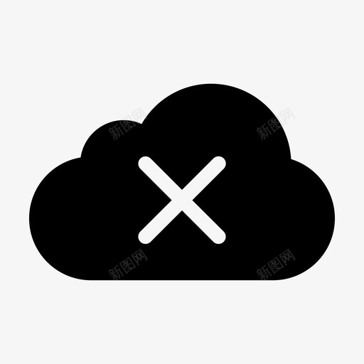 云删除云计算云服务图标svg_新图网 https://ixintu.com 云删除 云服务 云计算 删除