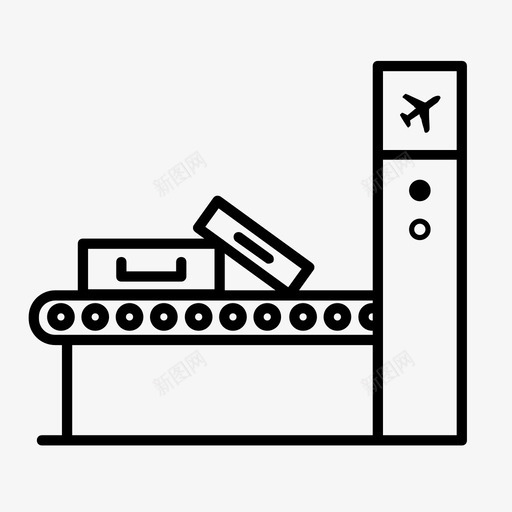 机场安检行李检查行李扫描图标svg_新图网 https://ixintu.com 扫描仪 机场安检 行李 行李扫描 行李收集 行李检查
