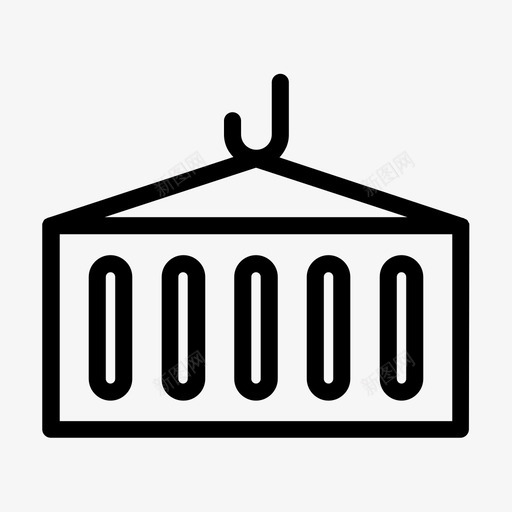 海运集装箱商业出口图标svg_新图网 https://ixintu.com 出口 商业 海运集装箱 航运和商业 进口