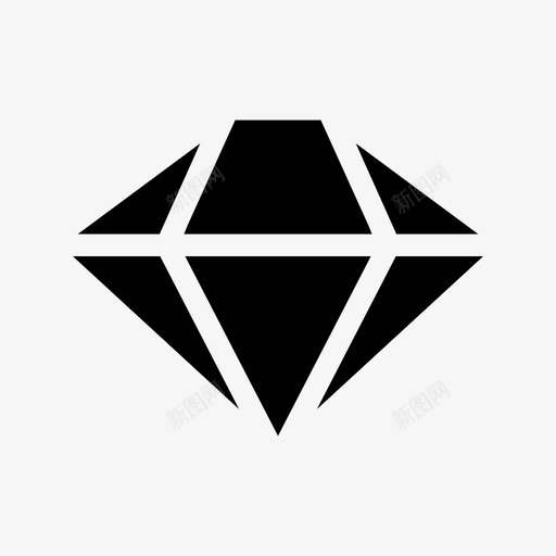 钻石宝石奢华图标svg_新图网 https://ixintu.com 奢华 宝石 珍贵 钻石
